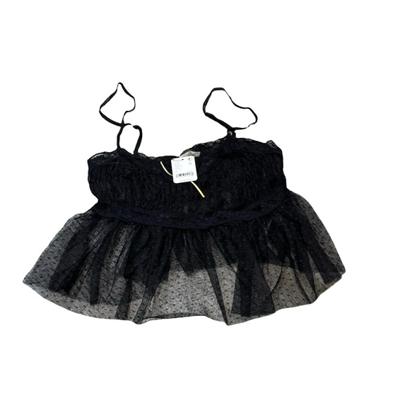 Free People Black Lace Sheer Chemise NWT - Picture 4 of 7